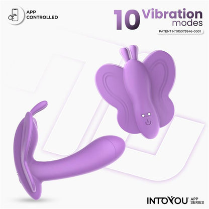 INTOYOU APP SERIES - WINGY BUTTERFLY VIBRATOR WITH APP LAVENDER