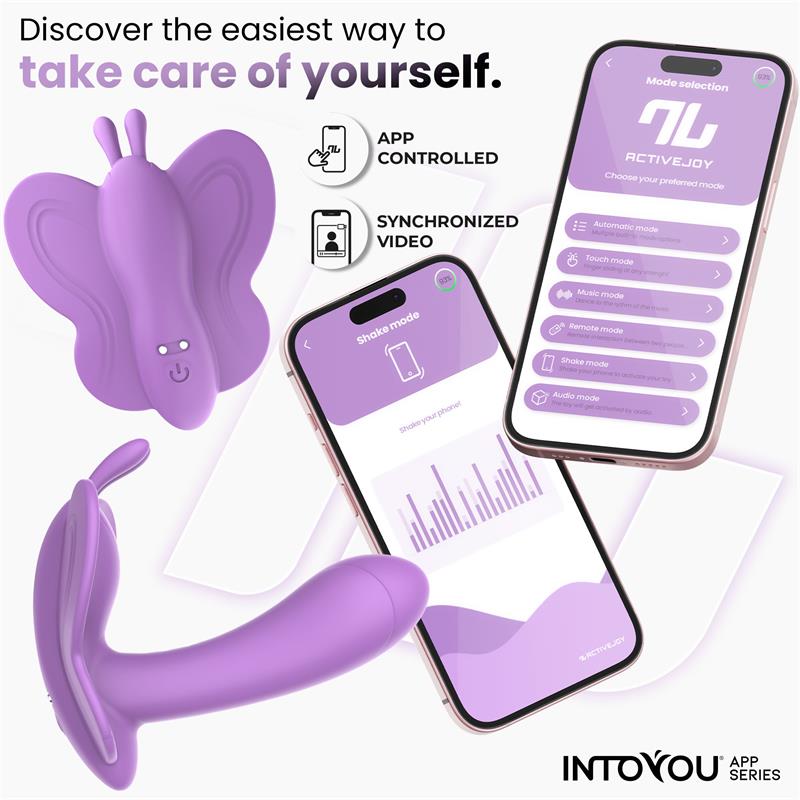 INTOYOU APP SERIES - WINGY BUTTERFLY VIBRATOR WITH APP LAVENDER