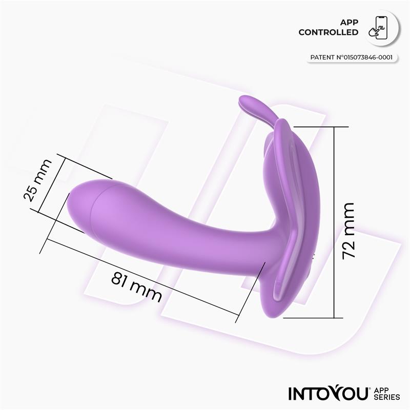 INTOYOU APP SERIES - WINGY BUTTERFLY VIBRATOR WITH APP LAVENDER