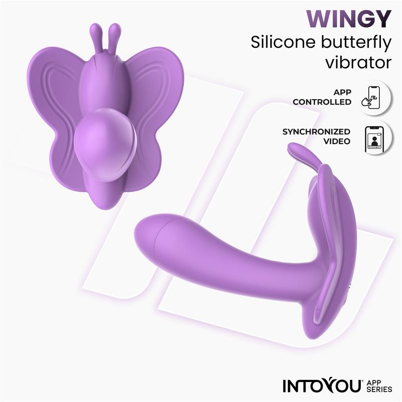 INTOYOU APP SERIES - WINGY BUTTERFLY VIBRATOR WITH APP LAVENDER