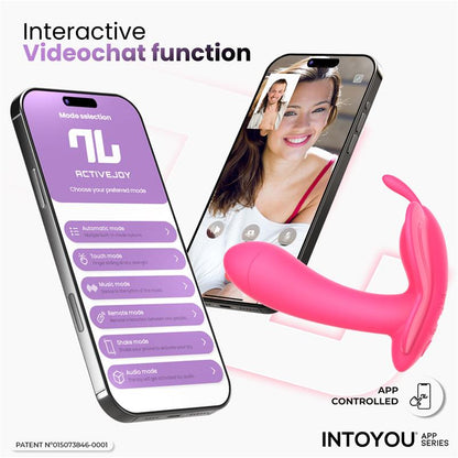 INTOYOU APP SERIES - WINGY BUTTERFLY VIBRATOR WITH APP PEACH RED