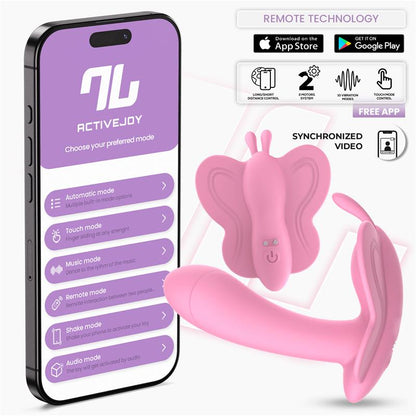 INTOYOU APP SERIES - WINGY BUTTERFLY VIBRATOR WITH APP PINK