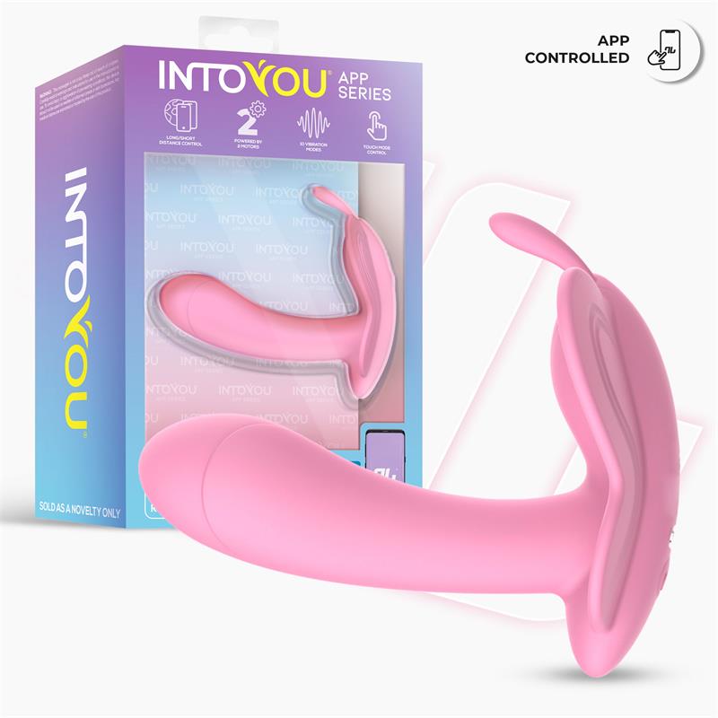 INTOYOU APP SERIES - WINGY BUTTERFLY VIBRATOR WITH APP PINK