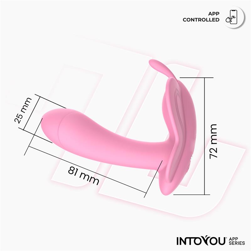 INTOYOU APP SERIES - WINGY BUTTERFLY VIBRATOR WITH APP PINK