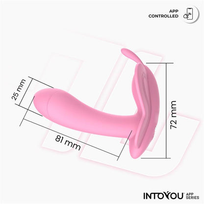 INTOYOU APP SERIES - WINGY BUTTERFLY VIBRATOR WITH APP PINK