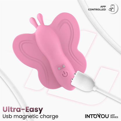 INTOYOU APP SERIES - WINGY BUTTERFLY VIBRATOR WITH APP PINK