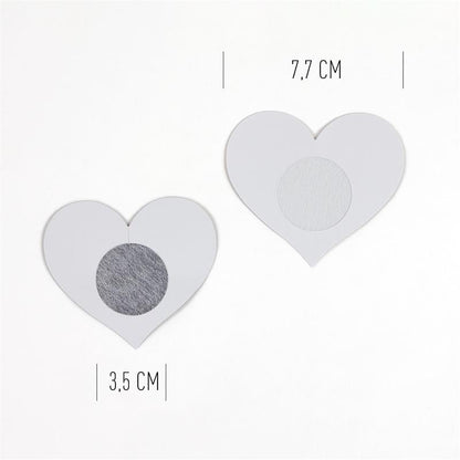 SECRET PLAY - WOW BOOBS! NIPPLE COVERS HEART SHAPPED HOLOGRAPHIC