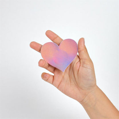 SECRET PLAY - WOW BOOBS! NIPPLE COVERS HEART SHAPPED HOLOGRAPHIC