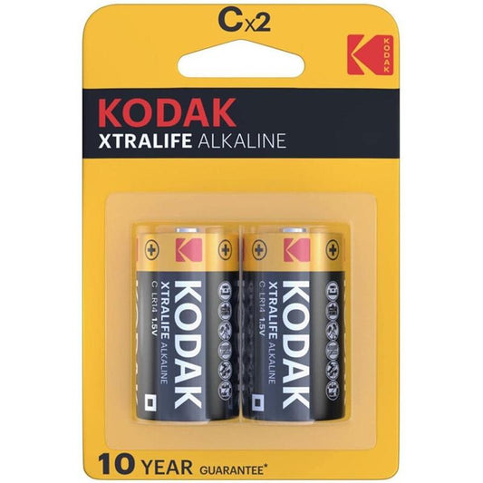 KODAK - XTRALIFE ALKALINE BATTERY C LR6 BLISTER OF 2