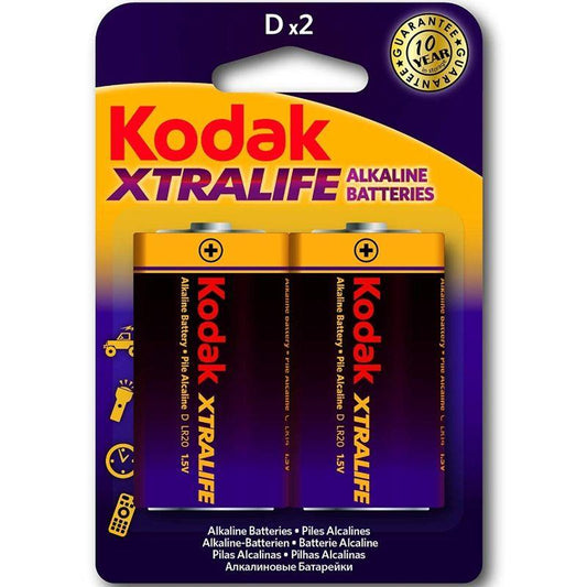 KODAK - XTRALIFE ALKALINE BATTERY D LR20 BLISTER OF 2