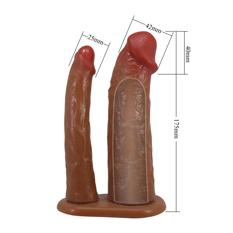 PRETTYLOVE - YAIRON EXTENDED DOUBLE PENIS SLEEVE