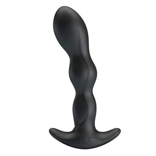 PRETTYLOVE - YALE BUTT PLUG WITH VIBRATION BLACK