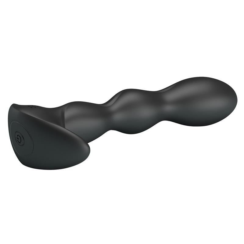 PRETTYLOVE - YALE BUTT PLUG WITH VIBRATION BLACK