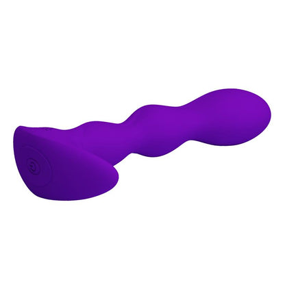 PRETTYLOVE - YALE BUTT PLUG WITH VIBRATION PURPLE