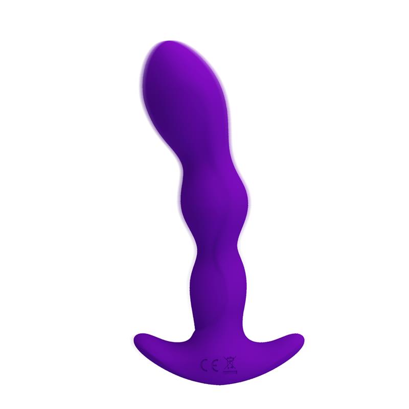 PRETTYLOVE - YALE BUTT PLUG WITH VIBRATION PURPLE