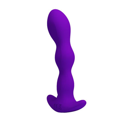 PRETTYLOVE - YALE BUTT PLUG WITH VIBRATION PURPLE