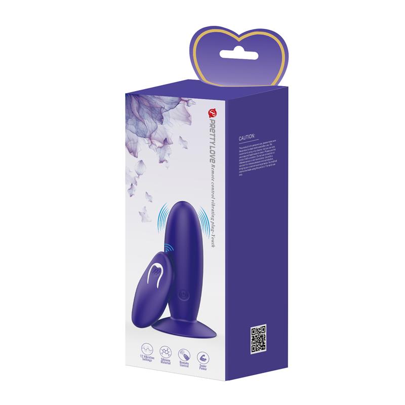 PRETTYLOVE - YOUTH VIBRATING ANAL PLUG WITH REMOTE