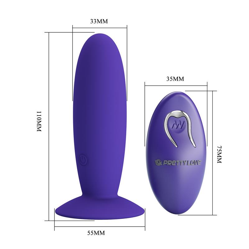 PRETTY LOVE - YOUTH PLUG ANAL VIBRATOR REMOTE CONTROL VIOLET