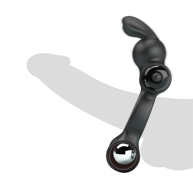 PRETTYLOVE - YUSUF VIBRATING PENIS RING WITH STEEL BEADS 2X33GR