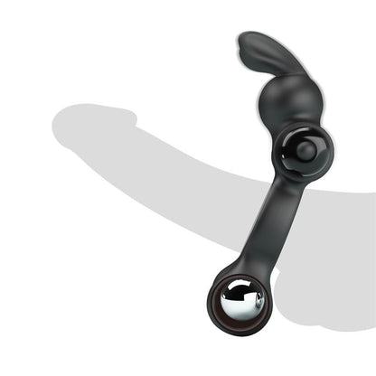 PRETTYLOVE - YUSUF VIBRATING PENIS RING WITH STEEL BEADS 2X33GR