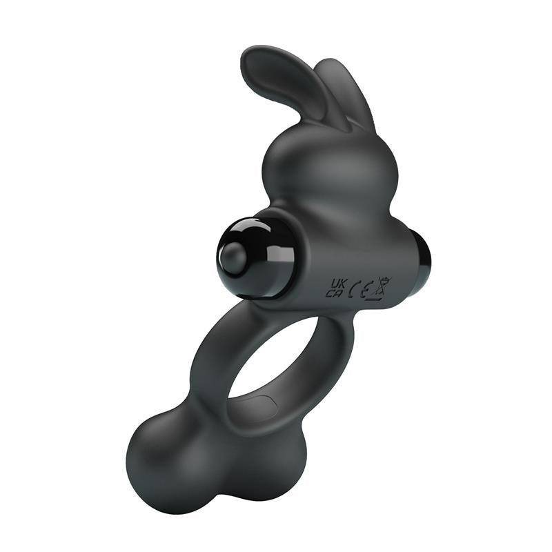 PRETTYLOVE - YUSUF VIBRATING PENIS RING WITH STEEL BEADS 2X33GR