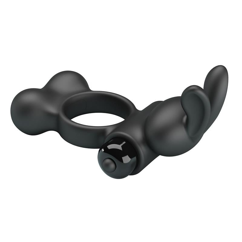 PRETTYLOVE - YUSUF VIBRATING PENIS RING WITH STEEL BEADS 2X33GR