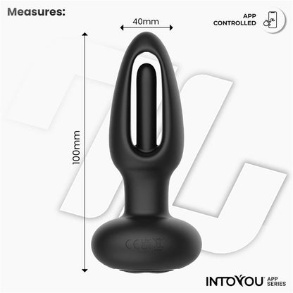 INTOYOU APP SERIES - ZACK ANAL PLUG WITH FLIPPING TONGUE AND VIBRATION WITH APP