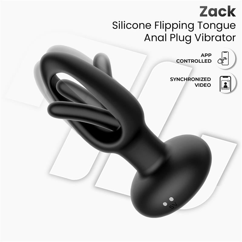 INTOYOU APP SERIES - ZACK ANAL PLUG WITH FLIPPING TONGUE AND VIBRATION WITH APP