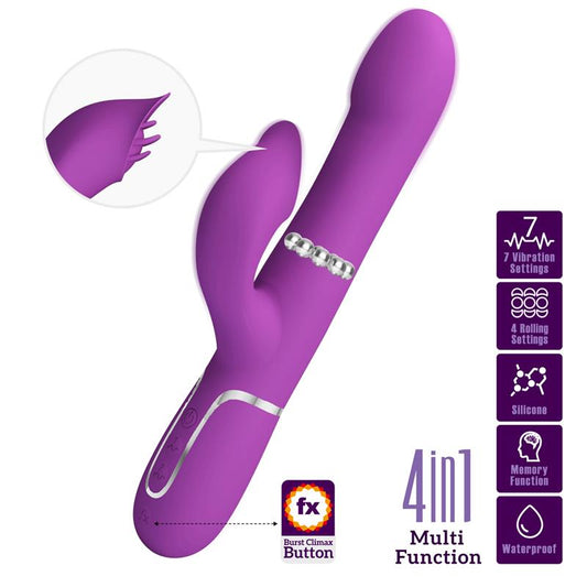 PRETTYLOVE - ZALIN VIBE WITH ROTATIVE BALLS AND TICKLING