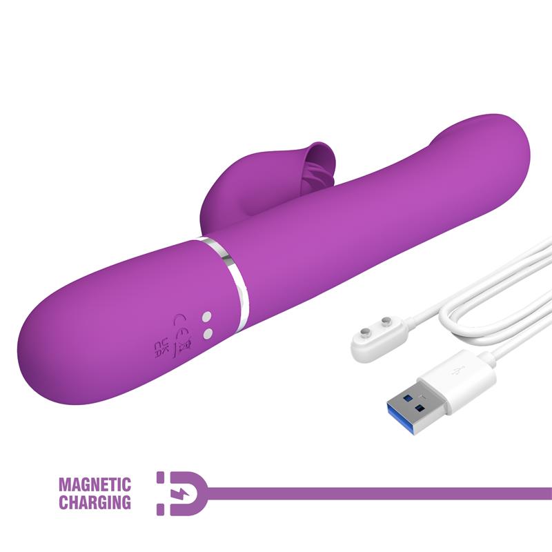 PRETTY LOVE - 4 IN 1 MULTIFUNCTION VIBRATOR & STIMULATOR PURPLE