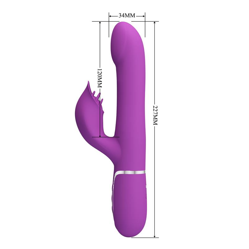 PRETTY LOVE - 4 IN 1 MULTIFUNCTION VIBRATOR & STIMULATOR PURPLE
