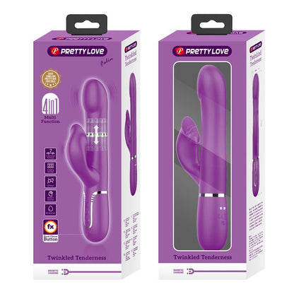PRETTY LOVE - 4 IN 1 MULTIFUNCTION VIBRATOR & STIMULATOR PURPLE