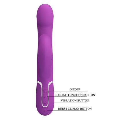 PRETTY LOVE - 4 IN 1 MULTIFUNCTION VIBRATOR & STIMULATOR PURPLE