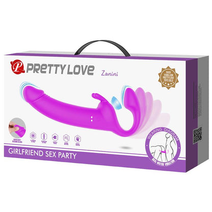 PRETTYLOVE - ZANINI VIBRATING STRAPLESS STRAPON SILICONE