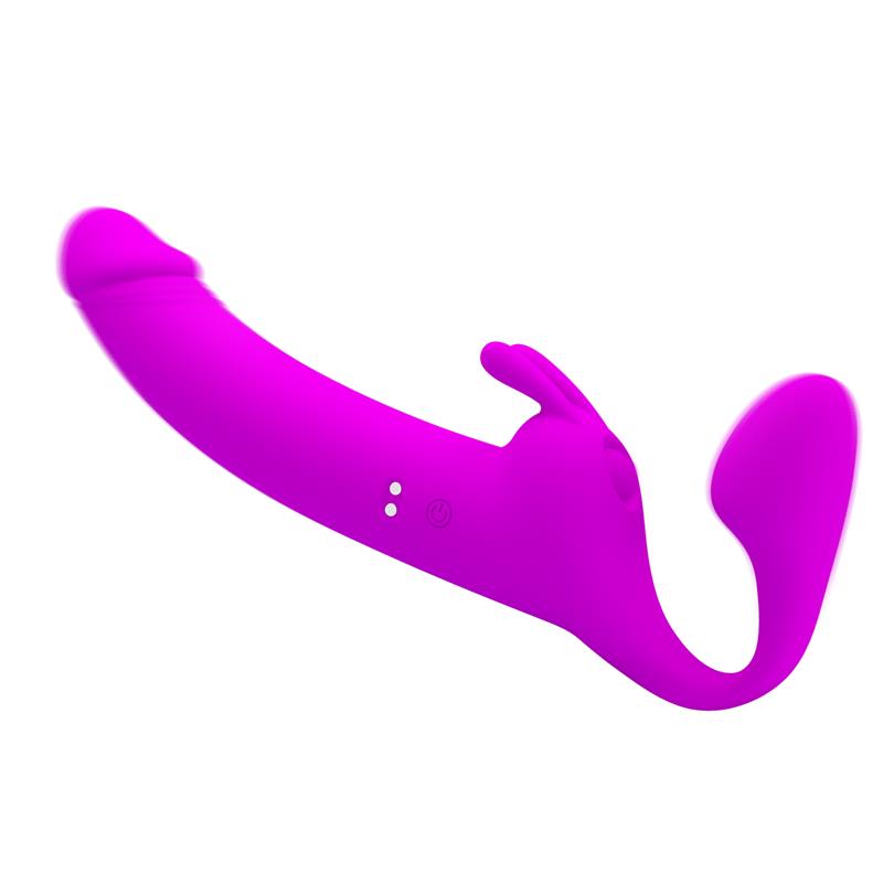 PRETTYLOVE - ZANINI VIBRATING STRAPLESS STRAPON SILICONE