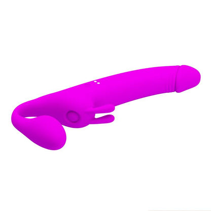 PRETTYLOVE - ZANINI VIBRATING STRAPLESS STRAPON SILICONE