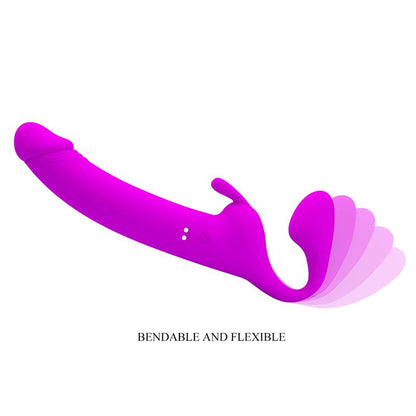 PRETTYLOVE - ZANINI VIBRATING STRAPLESS STRAPON SILICONE