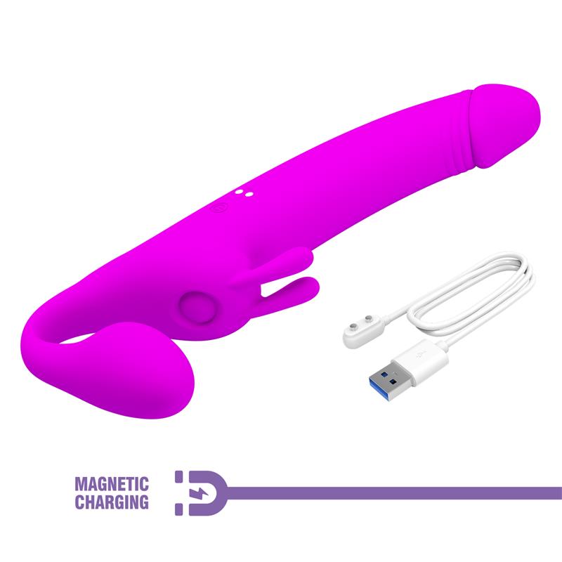 PRETTYLOVE - ZANINI VIBRATING STRAPLESS STRAPON SILICONE
