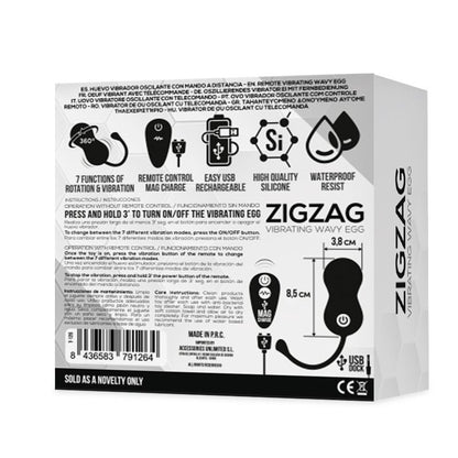 TARDENOCHE - ZIGZAG VIBRATING AND ZIGZAGGING EGG WITH REMOTE CONTROL