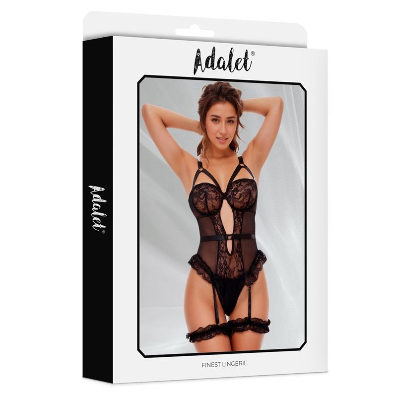 ADALET LINGERIE - ZOA TEDDY WITH GARTER AND LEG RING