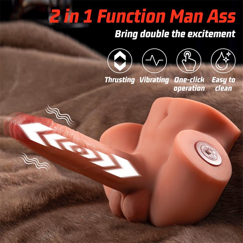 XISE - ZOE SEMI TORSO WITH VIBRATION AND THRUSTING 1.3 KG