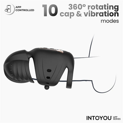 INTOYOU APP SERIES - ZONTE ROTATING CAP VIBRATING MASTURBATOR WITH APP