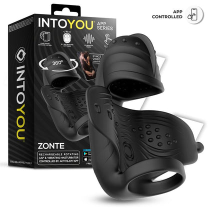 INTOYOU APP SERIES - ZONTE ROTATING CAP VIBRATING MASTURBATOR WITH APP