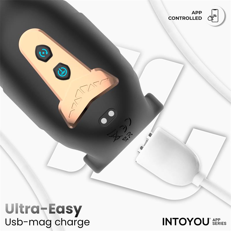 INTOYOU APP SERIES - ZONTE ROTATING CAP VIBRATING MASTURBATOR WITH APP