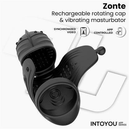 INTOYOU APP SERIES - ZONTE ROTATING CAP VIBRATING MASTURBATOR WITH APP