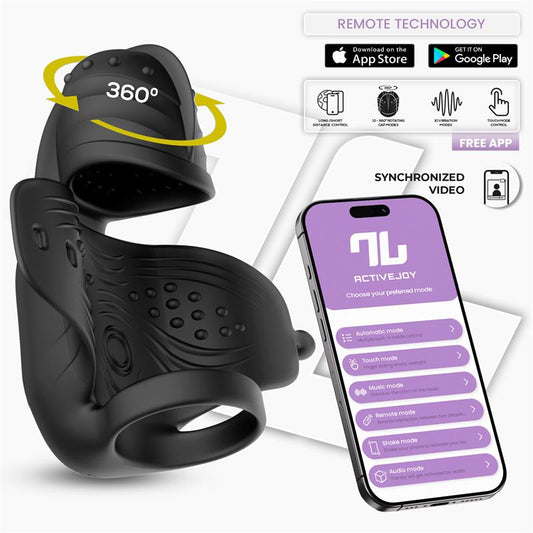 INTOYOU APP SERIES - ZONTE ROTATING CAP VIBRATING MASTURBATOR WITH APP